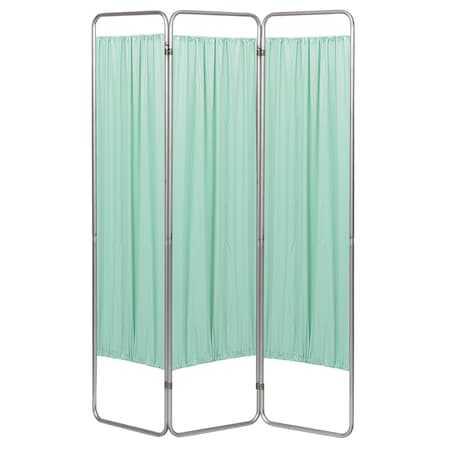 Omnimed 3 Section Economy Privacy Screen with Vinyl Panels, Green 153093-15